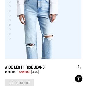 Zara Hi Rise Wide Leg Jeans!